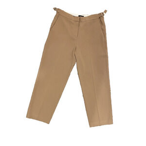 Theory Womens Size 2 Dress Pants Straight Tan Ankle Casual Office Career Slacks
